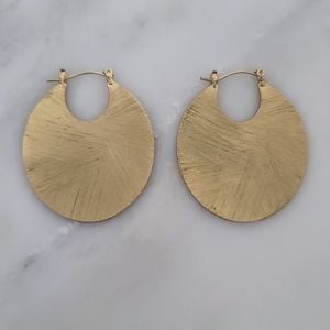 Brass hoop earrings from Anthropologie